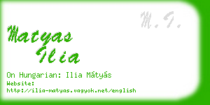 matyas ilia business card